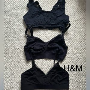 Lot of 4 maternity nursing bras H&M Thyme Maternity Warners sz S M 75B 32C 34B